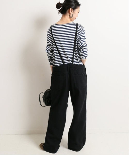 SLOBE IENA（スローブイエナ）の「LE DENIM オーバーオール 【洗濯機使用可能】◆（サロペット/オーバーオール・レディース・ブラック・38/36）」の6枚目の写真