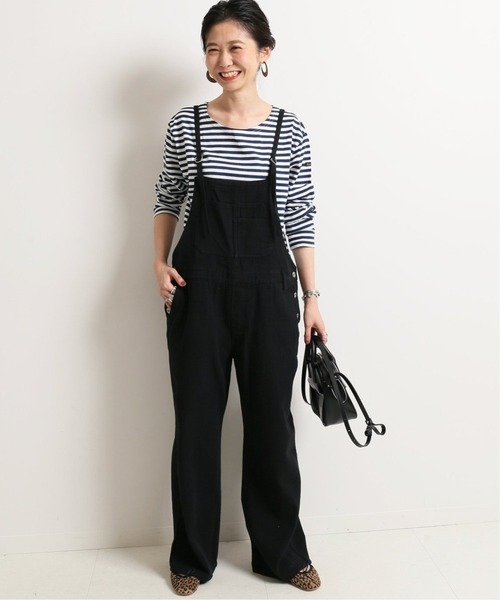 SLOBE IENA（スローブイエナ）の「LE DENIM オーバーオール 【洗濯機使用可能】◆（サロペット/オーバーオール・レディース・ブラック・38/36）」の14枚目の写真