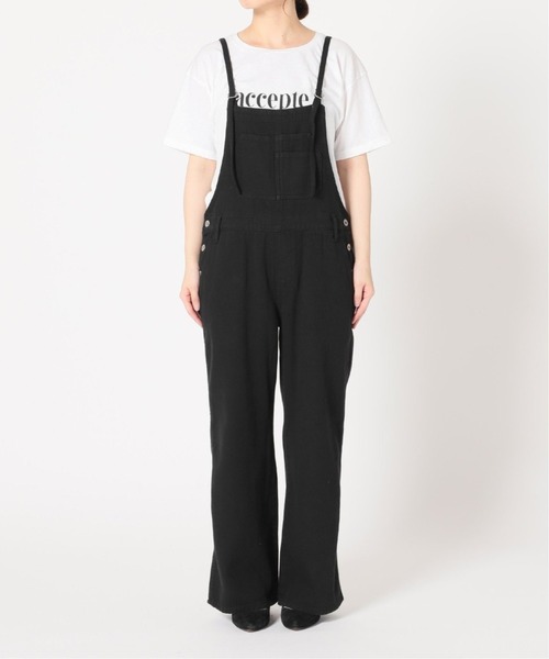 SLOBE IENA（スローブイエナ）の「LE DENIM オーバーオール 【洗濯機使用可能】◆（サロペット/オーバーオール・レディース・ブラック・38/36）」の8枚目の写真