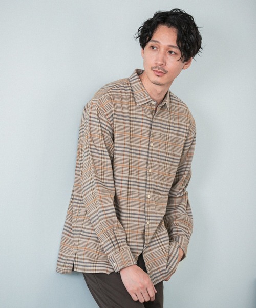 GLOBAL WORK(グローバルワーク)の「ソフトタッチフランネルシャツ/955263(シャツ/ブラウス・メンズ・グレー系その他/ブラウン系その他/グリーン系その他/ブルー系その他・SMALL/MEDIUM/LARGE/X-LARGE)」の7枚目の写真