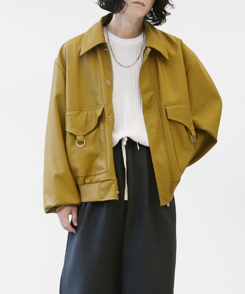 minsobi（ミンソビ）の「フェイクレザー ブルゾン（その他アウター