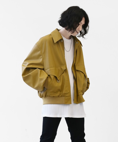 minsobi（ミンソビ）の「フェイクレザー ブルゾン（その他アウター