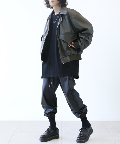 minsobi（ミンソビ）の「フェイクレザー ブルゾン（その他アウター