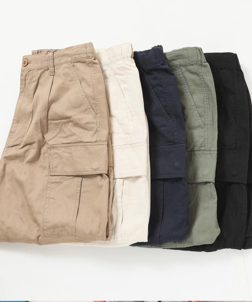 Beno(ビーノ)の「綾織 コットンツイル 6ポケット ワイド カーゴパンツ(カーゴパンツ・メンズ・ブラック/オフホワイト/ベージュ/カーキ/ネイビー・M/S/L)」の13枚目の写真