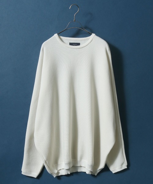 ANPAS（アンパス）の「Milan Rib Drape Dolman Sleeve Knit Pullover/ミラノリブ ドレープ ドルマンスリーブ オーバーサイズ ニット プルオーバー（ニット/セーター・メンズ・ライトグレー/ブラウン/ブラック/ネイビー/チャコールグレー/ブラウン系その他/スモークピンク/ナチュラル/ベージュ/グレイッシュブルー/ブルーグリーン/パープル/オレンジ/グリーン/ワイン/マスタード/グリーン系その他/ターコイズブルー/ダークネイビー/ブルー系その他・L/M）」の8枚目の写真