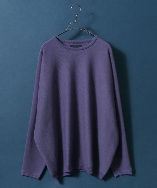 ANPAS（アンパス）の「Milan Rib Drape Dolman Sleeve Knit Pullover/ミラノリブ ドレープ ドルマンスリーブ オーバーサイズ ニット プルオーバー（ニット/セーター・メンズ・ライトグレー/ブラウン/ブラック/ネイビー/チャコールグレー/ブラウン系その他/スモークピンク/ナチュラル/ベージュ/グレイッシュブルー/ブルーグリーン/パープル/オレンジ/グリーン/ワイン/マスタード/グリーン系その他/ターコイズブルー/ダークネイビー/ブルー系その他・L/M）」の16枚目の写真