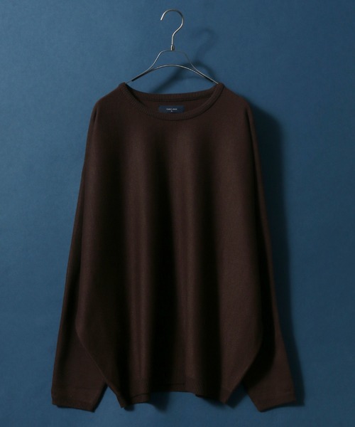 ANPAS（アンパス）の「Milan Rib Drape Dolman Sleeve Knit Pullover/ミラノリブ ドレープ ドルマンスリーブ オーバーサイズ ニット プルオーバー（ニット/セーター・メンズ・ライトグレー/ブラウン/ブラック/ネイビー/チャコールグレー/ブラウン系その他/スモークピンク/ナチュラル/ベージュ/グレイッシュブルー/ブルーグリーン/パープル/オレンジ/グリーン/ワイン/マスタード/グリーン系その他/ターコイズブルー/ダークネイビー/ブルー系その他・L/M）」の5枚目の写真
