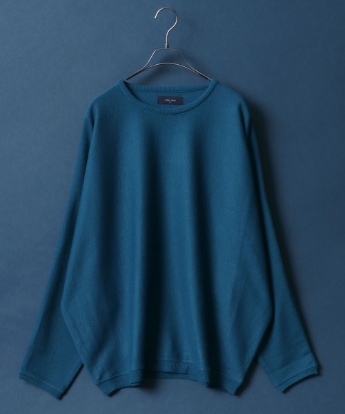 ANPAS（アンパス）の「Milan Rib Drape Dolman Sleeve Knit Pullover/ミラノリブ ドレープ ドルマンスリーブ オーバーサイズ ニット プルオーバー（ニット/セーター・メンズ・ライトグレー/ブラウン/ブラック/ネイビー/チャコールグレー/ブラウン系その他/スモークピンク/ナチュラル/ベージュ/グレイッシュブルー/ブルーグリーン/パープル/オレンジ/グリーン/ワイン/マスタード/グリーン系その他/ターコイズブルー/ダークネイビー/ブルー系その他・L/M）」の12枚目の写真
