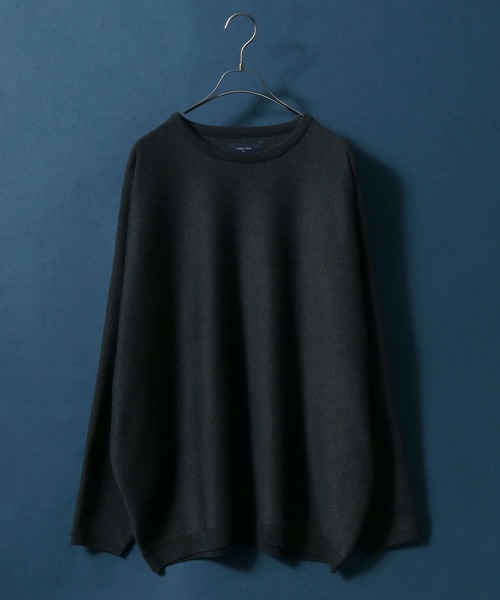 ANPAS（アンパス）の「Milan Rib Drape Dolman Sleeve Knit Pullover/ミラノリブ ドレープ ドルマンスリーブ オーバーサイズ ニット プルオーバー（ニット/セーター・メンズ・ライトグレー/ブラウン/ブラック/ネイビー/チャコールグレー/ブラウン系その他/スモークピンク/ナチュラル/ベージュ/グレイッシュブルー/ブルーグリーン/パープル/オレンジ/グリーン/ワイン/マスタード/グリーン系その他/ターコイズブルー/ダークネイビー/ブルー系その他・L/M）」の3枚目の写真