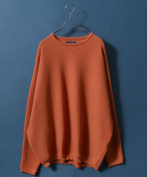 ANPAS（アンパス）の「Milan Rib Drape Dolman Sleeve Knit Pullover/ミラノリブ ドレープ ドルマンスリーブ オーバーサイズ ニット プルオーバー（ニット/セーター・メンズ・ライトグレー/ブラウン/ブラック/ネイビー/チャコールグレー/ブラウン系その他/スモークピンク/ナチュラル/ベージュ/グレイッシュブルー/ブルーグリーン/パープル/オレンジ/グリーン/ワイン/マスタード/グリーン系その他/ターコイズブルー/ダークネイビー/ブルー系その他・L/M）」の20枚目の写真