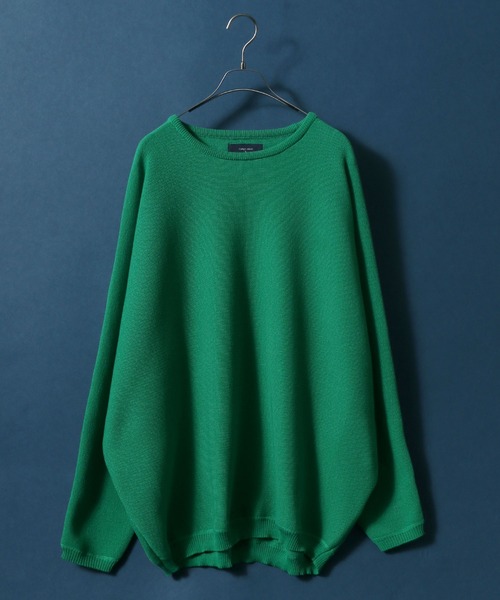 ANPAS（アンパス）の「Milan Rib Drape Dolman Sleeve Knit Pullover/ミラノリブ ドレープ ドルマンスリーブ オーバーサイズ ニット プルオーバー（ニット/セーター・メンズ・ライトグレー/ブラウン/ブラック/ネイビー/チャコールグレー/ブラウン系その他/スモークピンク/ナチュラル/ベージュ/グレイッシュブルー/ブルーグリーン/パープル/オレンジ/グリーン/ワイン/マスタード/グリーン系その他/ターコイズブルー/ダークネイビー/ブルー系その他・L/M）」の9枚目の写真