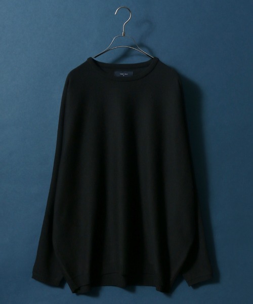 ANPAS（アンパス）の「Milan Rib Drape Dolman Sleeve Knit Pullover/ミラノリブ ドレープ ドルマンスリーブ オーバーサイズ ニット プルオーバー（ニット/セーター・メンズ・ライトグレー/ブラウン/ブラック/ネイビー/チャコールグレー/ブラウン系その他/スモークピンク/ナチュラル/ベージュ/グレイッシュブルー/ブルーグリーン/パープル/オレンジ/グリーン/ワイン/マスタード/グリーン系その他/ターコイズブルー/ダークネイビー/ブルー系その他・L/M）」の2枚目の写真