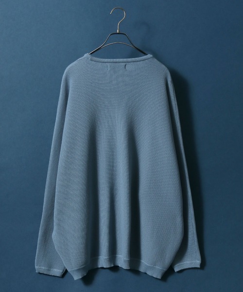 ANPAS（アンパス）の「Milan Rib Drape Dolman Sleeve Knit Pullover/ミラノリブ ドレープ ドルマンスリーブ オーバーサイズ ニット プルオーバー（ニット/セーター・メンズ・ライトグレー/ブラウン/ブラック/ネイビー/チャコールグレー/ブラウン系その他/スモークピンク/ナチュラル/ベージュ/グレイッシュブルー/ブルーグリーン/パープル/オレンジ/グリーン/ワイン/マスタード/グリーン系その他/ターコイズブルー/ダークネイビー/ブルー系その他・L/M）」の21枚目の写真