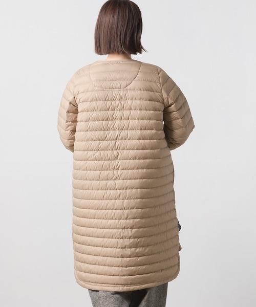 OMNES（オムネス）の「インナーダウンロングジャケット（ダウンジャケット/コート・レディース・ブラック/キャメル/カーキ/ベージュ/ネイビー・LARGE/MEDIUM）」の17枚目の写真