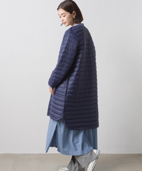 OMNES（オムネス）の「インナーダウンロングジャケット（ダウンジャケット/コート・レディース・ブラック/キャメル/カーキ/ベージュ/ネイビー・LARGE/MEDIUM）」の22枚目の写真