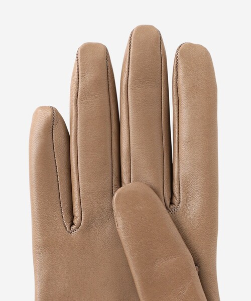 MACKINTOSH LONDON（マッキントッシュ ロンドン）の「チェック×レザーコンビグローブ（手袋・レディース・ベージュ/ブラック・FREE）」の6枚目の写真