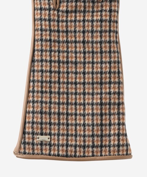 MACKINTOSH LONDON（マッキントッシュ ロンドン）の「チェック×レザーコンビグローブ（手袋・レディース・ベージュ/ブラック・FREE）」の9枚目の写真