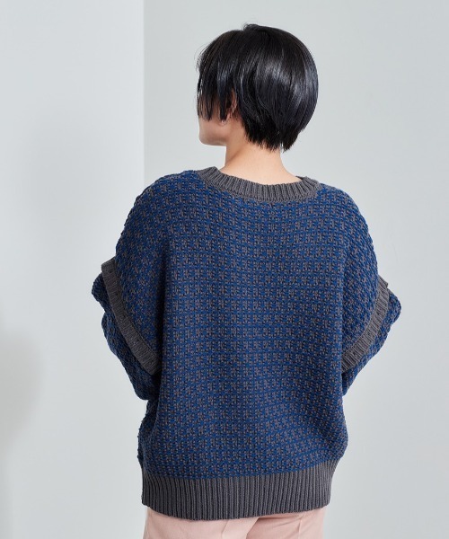 cepo（セポ）の「ジャガードニット 2WAY（ニット/セーター・レディース・グリーン/オフホワイト/ダークグレー/サックスブルー・M）」の18枚目の写真