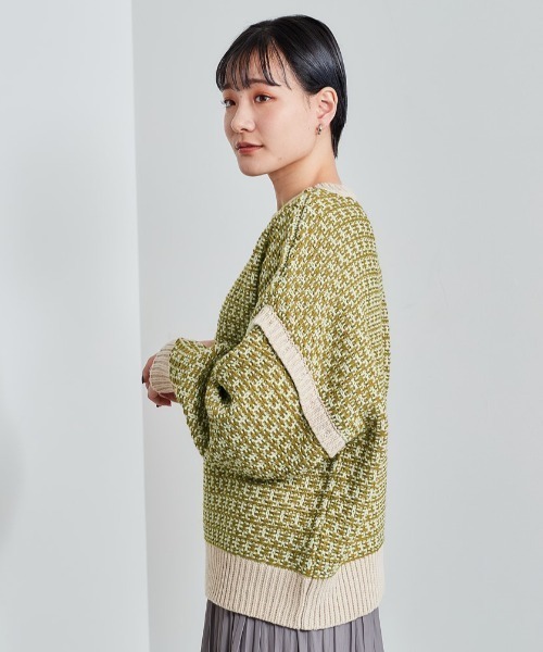 cepo（セポ）の「ジャガードニット 2WAY（ニット/セーター・レディース・グリーン/オフホワイト/ダークグレー/サックスブルー・M）」の20枚目の写真