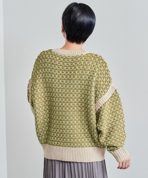 cepo（セポ）の「ジャガードニット 2WAY（ニット/セーター・レディース・グリーン/オフホワイト/ダークグレー/サックスブルー・M）」の21枚目の写真