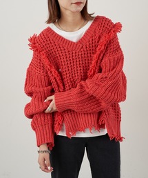 CIAOPANIC TYPY | ワッフル編みダメージニット(ニット/セーター)