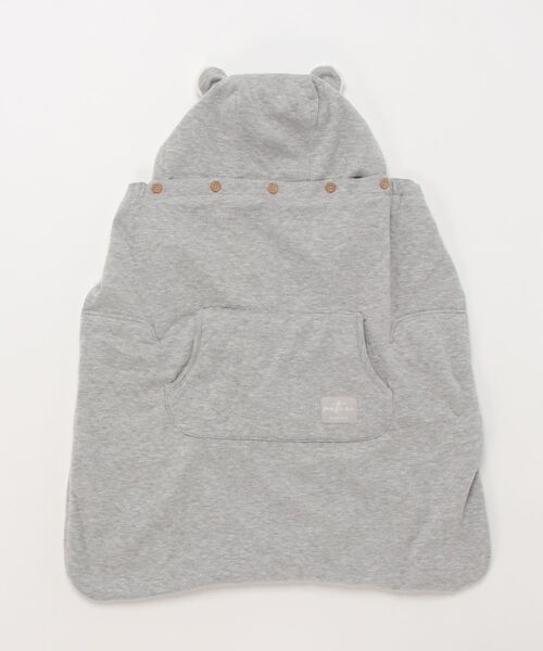 Rosemadame（ローズマダム）の「風を通しにくいブランケットケープ  ベビーケープ 防寒ケープ 抱っこひもケープ フットカバー付きベビーカー装着（おくるみ・レディース・ネイビー/グレー・フリー）」の10枚目の写真