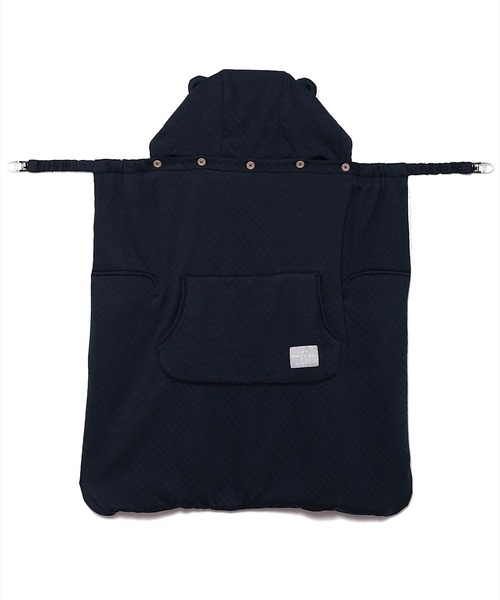 Rosemadame（ローズマダム）の「風を通しにくいブランケットケープ  ベビーケープ 防寒ケープ 抱っこひもケープ フットカバー付きベビーカー装着（おくるみ・レディース・ネイビー/グレー・フリー）」の20枚目の写真
