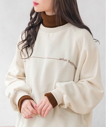 配色リブニットスウェット(ユニセックス)