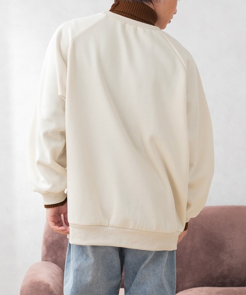 PairPair（ペアペア）の「配色リブニットスウェット(ユニセックス)（スウェット・レディース・アイボリー/スミクロ/ライトベージュ・MEDIUM/LARGE）」の20枚目の写真