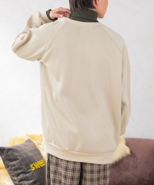 PairPair（ペアペア）の「配色リブニットスウェット(ユニセックス)（スウェット・レディース・アイボリー/スミクロ/ライトベージュ・MEDIUM/LARGE）」の13枚目の写真