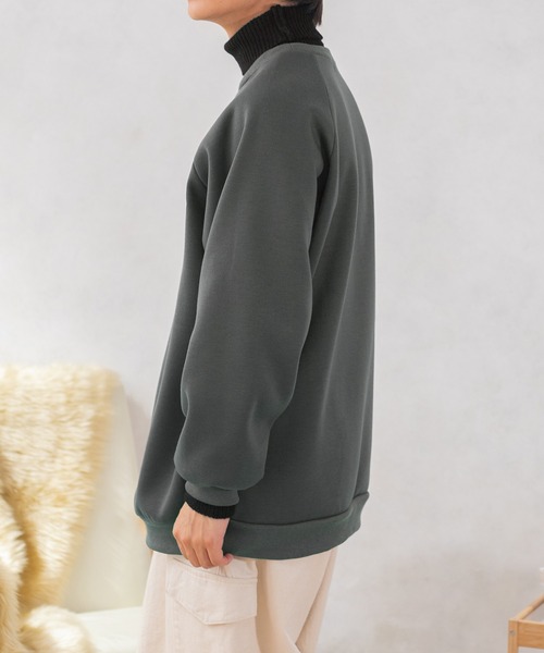 PairPair（ペアペア）の「配色リブニットスウェット(ユニセックス)（スウェット・レディース・アイボリー/スミクロ/ライトベージュ・MEDIUM/LARGE）」の11枚目の写真