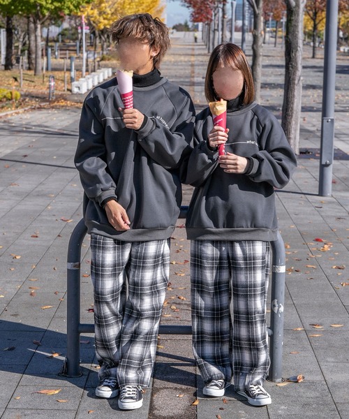 PairPair（ペアペア）の「配色リブニットスウェット(ユニセックス)（スウェット・レディース・アイボリー/スミクロ/ライトベージュ・MEDIUM/LARGE）」の5枚目の写真