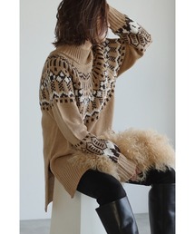 Bonjour Sagan | 【2021-2022 A/W 新作】ノルディック柄ニット(ニット/セーター)