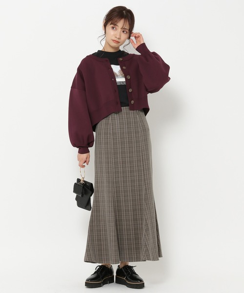 mysty woman（ミスティウーマン）の「タータンチェックマーメイドスカート 264102（スカート・レディース・ベージュ/ブラウン/グレー・FREE）」の9枚目の写真