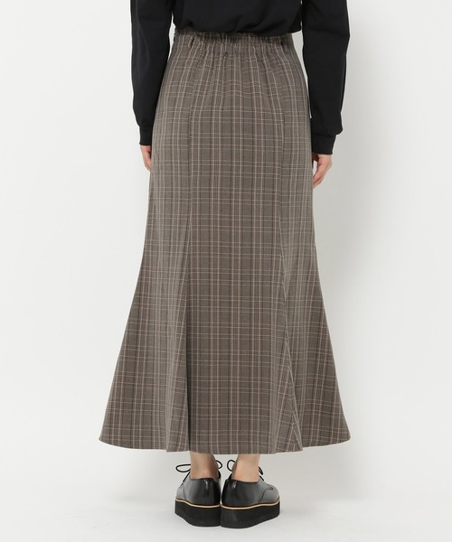 mysty woman（ミスティウーマン）の「タータンチェックマーメイドスカート 264102（スカート・レディース・ベージュ/ブラウン/グレー・FREE）」の6枚目の写真