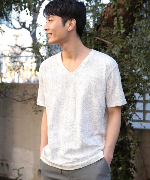 UNION STATION(ユニオンステーション)の「リンクスジャガード&プリントTシャツ(Tシャツ/カットソー・メンズ・ホワイト/ブラック/ネイビー・LL/M/L)」の2枚目の写真