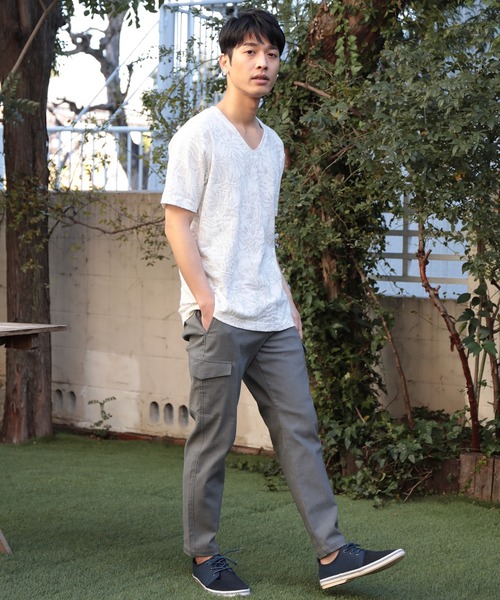 UNION STATION(ユニオンステーション)の「リンクスジャガード&プリントTシャツ(Tシャツ/カットソー・メンズ・ホワイト/ブラック/ネイビー・LL/M/L)」の6枚目の写真