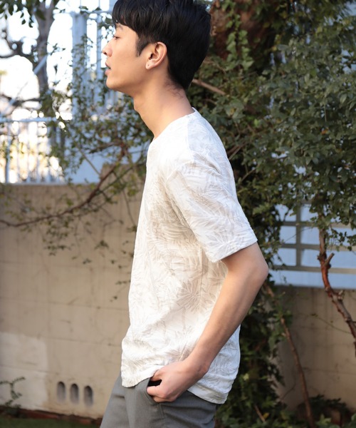 UNION STATION(ユニオンステーション)の「リンクスジャガード&プリントTシャツ(Tシャツ/カットソー・メンズ・ホワイト/ブラック/ネイビー・LL/M/L)」の4枚目の写真