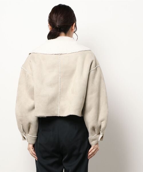 ehka sopo（エヘカソポ）の「ムートンジャケット（その他アウター・レディース・キナリ/グレー/ベージュ・ﾌﾘ-）」の5枚目の写真