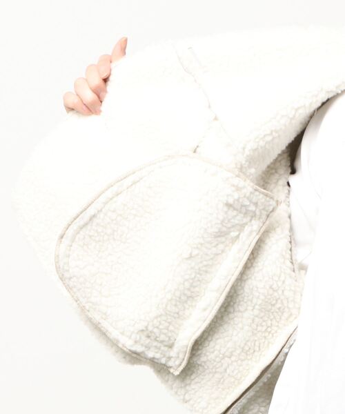 ehka sopo（エヘカソポ）の「ムートンジャケット（その他アウター・レディース・キナリ/グレー/ベージュ・ﾌﾘ-）」の6枚目の写真