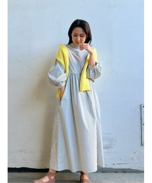 MOUSSY（マウジー）の「VOLUME SLEEVE GATHERED ドレス（ワンピース