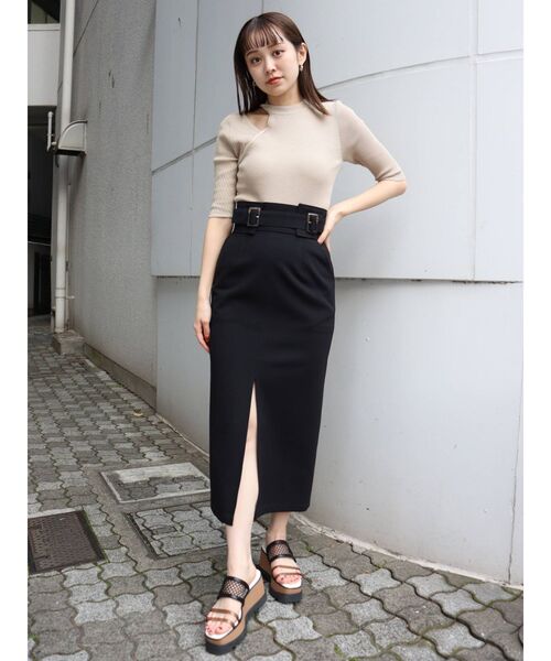 MURUA（ムルーア）の「コルセットベルトペンシルスカート（スカート・レディース・ブラック/グリーン/アイボリー/その他1・1/2）」の6枚目の写真