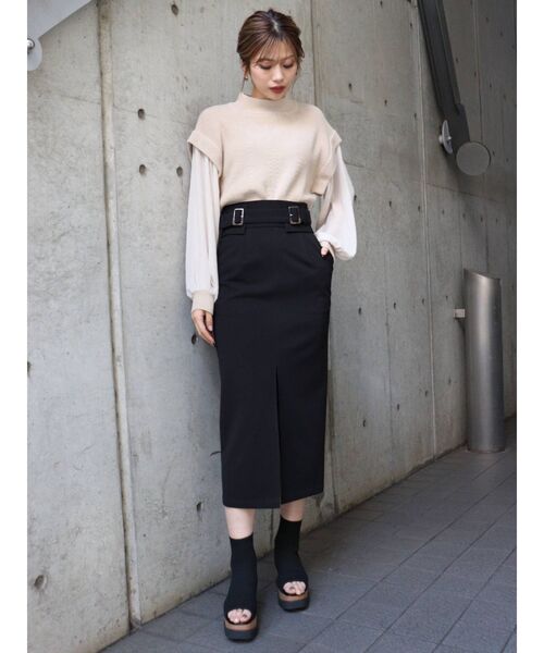 MURUA（ムルーア）の「コルセットベルトペンシルスカート（スカート・レディース・ブラック/グリーン/アイボリー/その他1・1/2）」の7枚目の写真