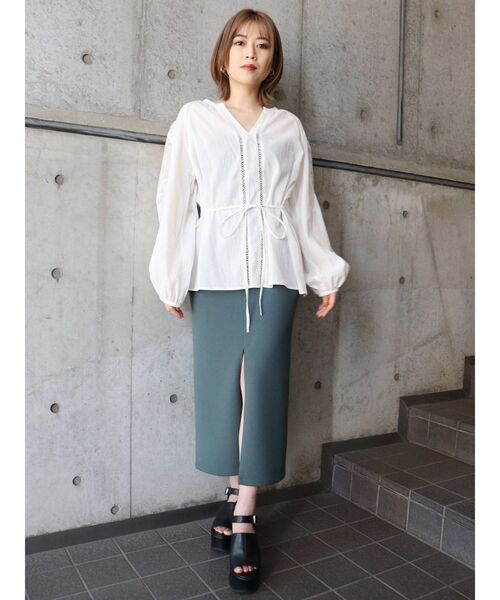 MURUA（ムルーア）の「コルセットベルトペンシルスカート（スカート・レディース・ブラック/グリーン/アイボリー/その他1・1/2）」の16枚目の写真