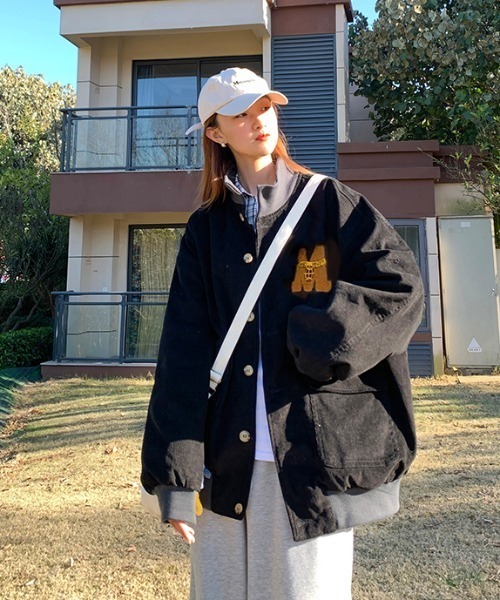 MGV(エムジーヴィー)の「イニシャルワッペンコーデュロイブルゾン(ブルゾン・メンズ・ホワイト/ブラック・X-LARGE/MEDIUM/LARGE)」の3枚目の写真