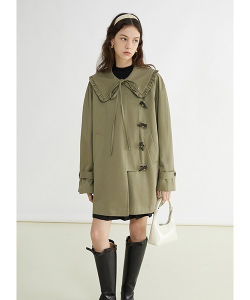 FANOSTUDIOS BUTTON VERSATILE TWILL COAT