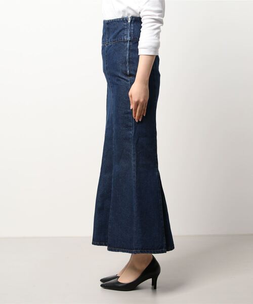 rectangle（レクタングル）の「デニムマーメイドスカート（スカート・レディース・ブラック/ブルー・FREE）」の6枚目の写真