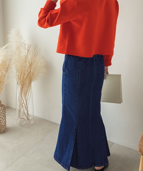 rectangle（レクタングル）の「デニムマーメイドスカート（スカート・レディース・ブラック/ブルー・FREE）」の17枚目の写真