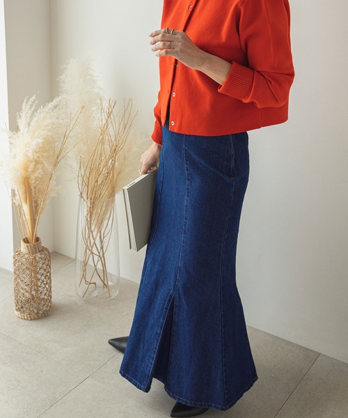 rectangle（レクタングル）の「デニムマーメイドスカート（スカート・レディース・ブラック/ブルー・FREE）」の13枚目の写真
