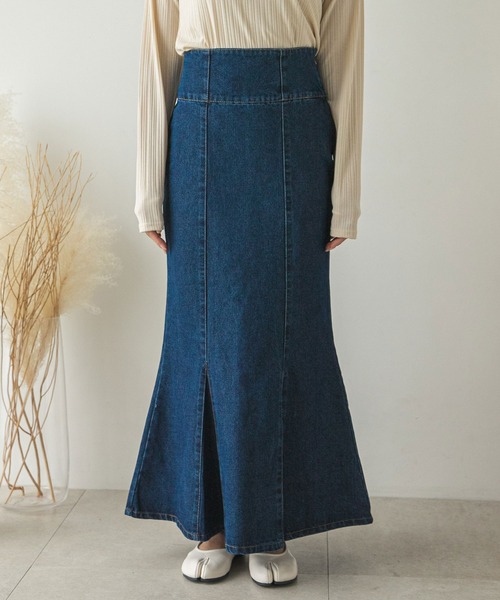 rectangle（レクタングル）の「デニムマーメイドスカート（スカート・レディース・ブラック/ブルー・FREE）」の21枚目の写真